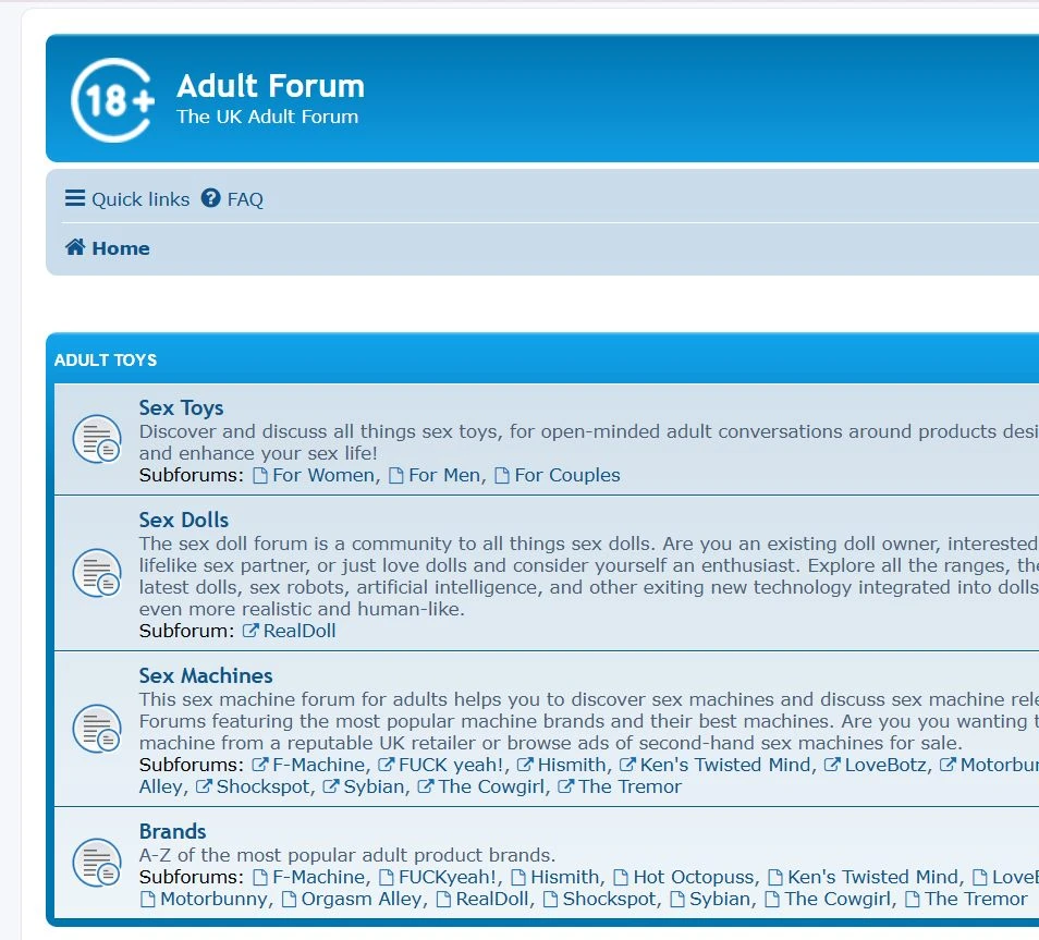 Sex Toy Forum Review : AdultForum.co.uk Review: A UK-Based Community for Sex Toy and Doll Enthusiasts